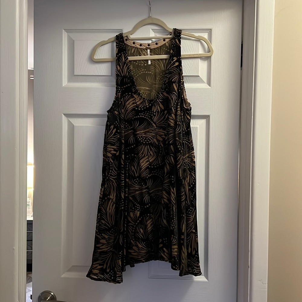 Free people velvet pattern mini dress